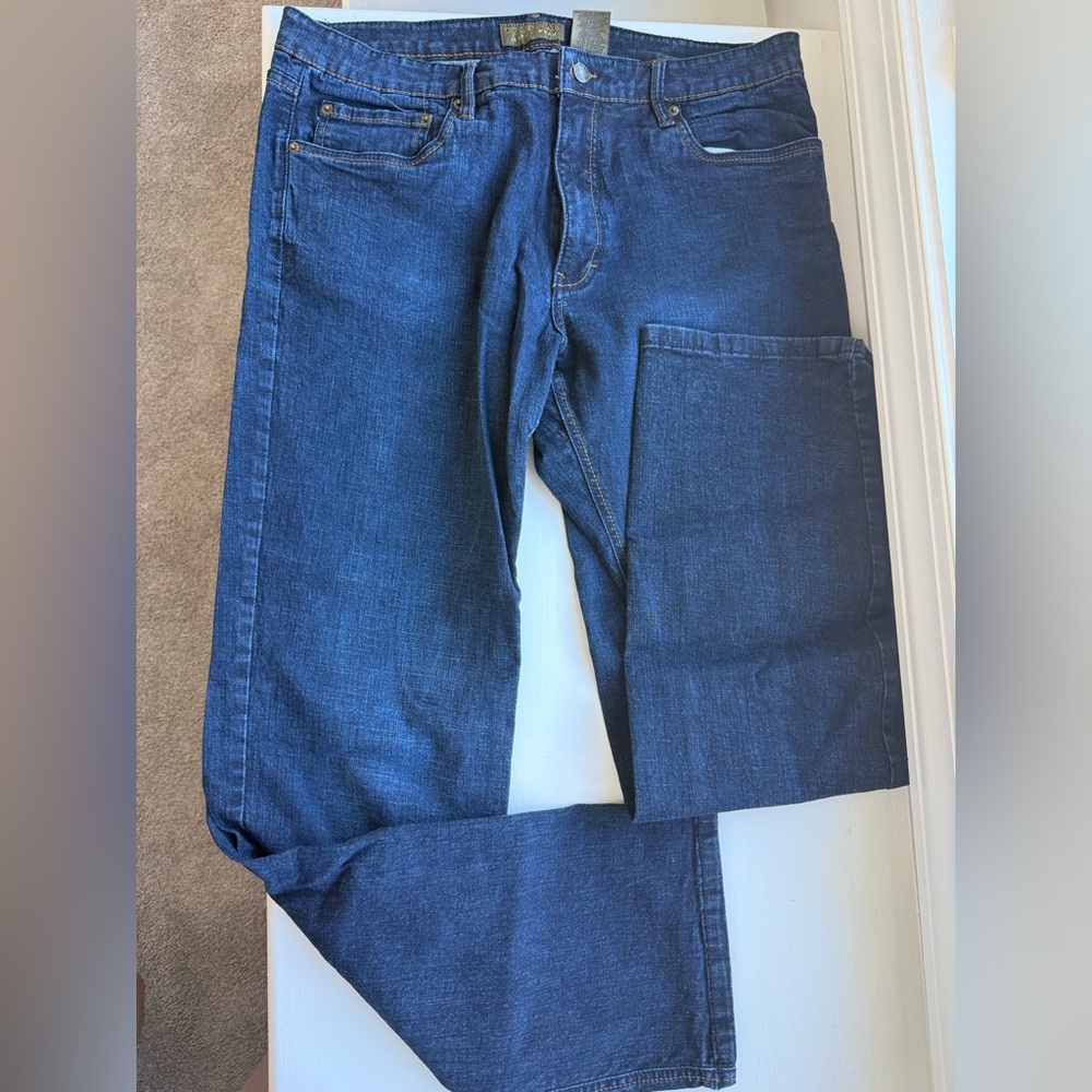 Urban Star Mens Jeans 38 x 34 Dark Wash Straight Leg Denim